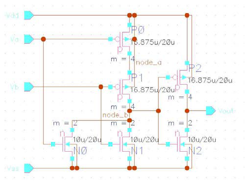 CMOS 기반으로 설계된 OR Gate Schematic