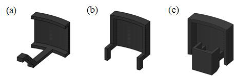 제안된 카트리지１（a), 2(b), 3(c).