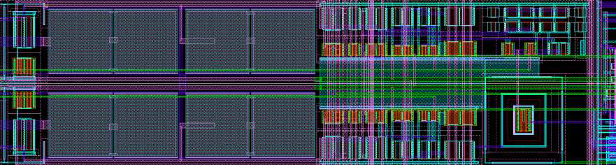레이아웃: (e) Pixel current detector circuit
