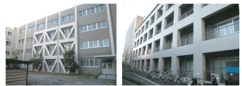 나고야대학의 외부직접접합 보강 및 Non Brace 보강(일본)