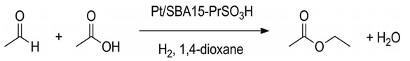 One-step selective hydrogenation-esterification of acetic acid and acetaldehyde