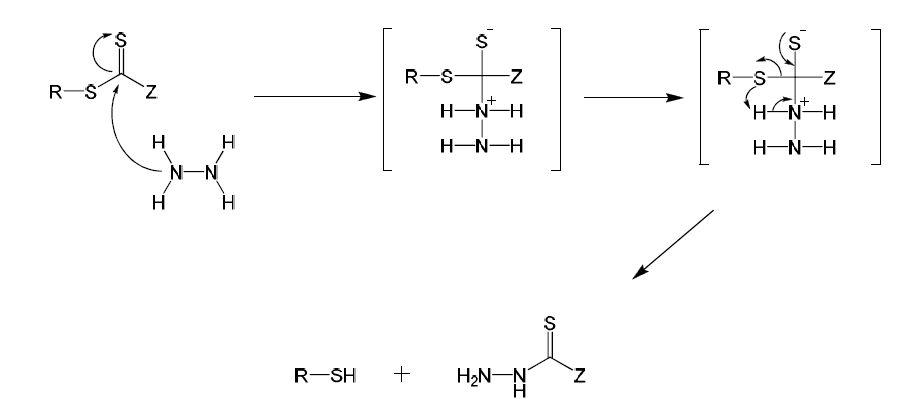 Hydrazinolysis 과정 모식도