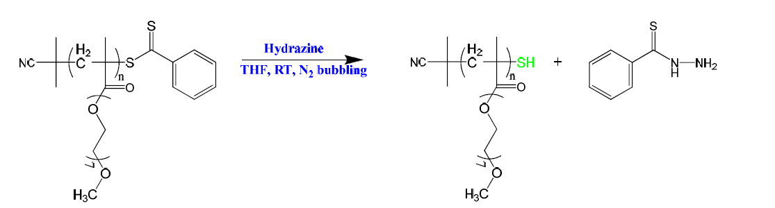 PPEGMMA의 hydrazinolysis 모식도.