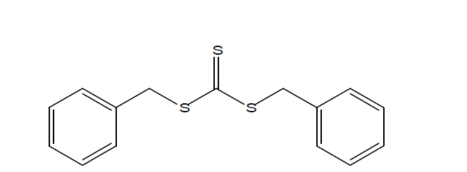 Dibenzyl trithiocarbonate (DBTTC) RAFT agent.