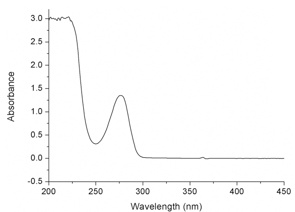 UV 흡광 분석을 통한 카테콜 컨주게이션 효율