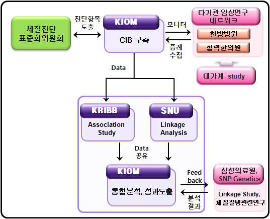 체질정보은행 구축 연구 체계