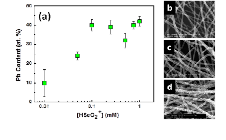 2원계 thermoelectric hollow PbSe nanofiber및 조성 분석