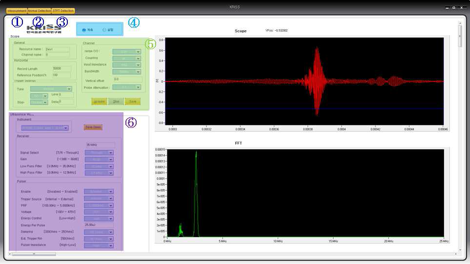 Interface of the developed program