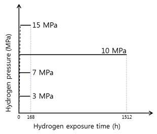 Hydrogen gas pressure and exposure time