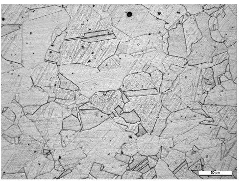 Microstructure of ASTM A 240 Gr. 316L steel from korea