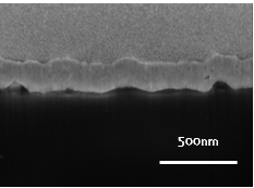 SEM cross image || 기판온도 100οC로 제작한 박막