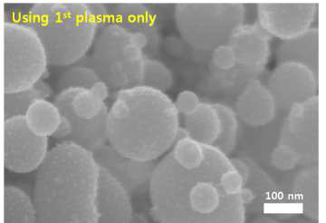 첫 번째 플라즈마만을 사용해 나온 나노입자