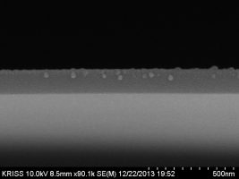 Si 박막의 cross-section view SEM　image