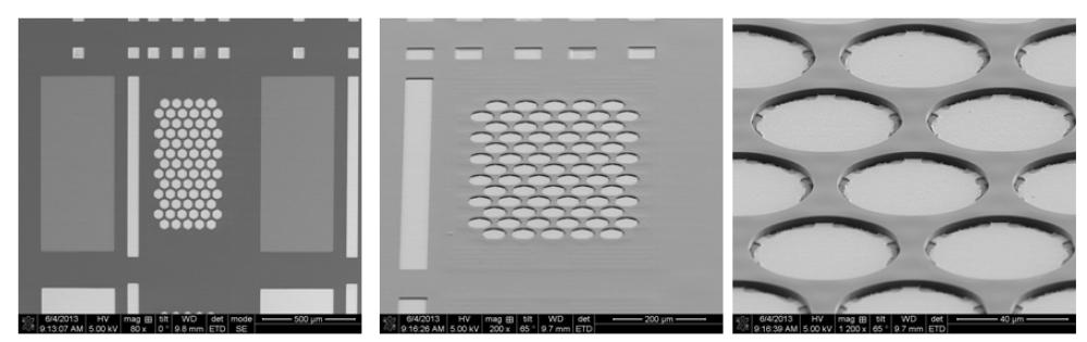 Hole filling by Photoresist