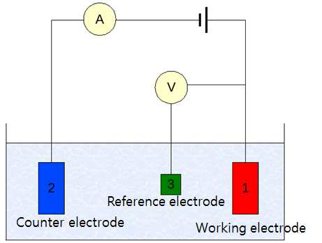 3전극 전기화학 센서의 구성