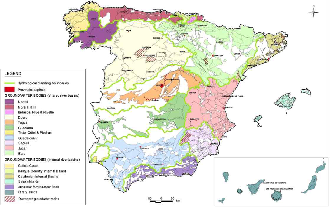 Groundwater bodies in Spain