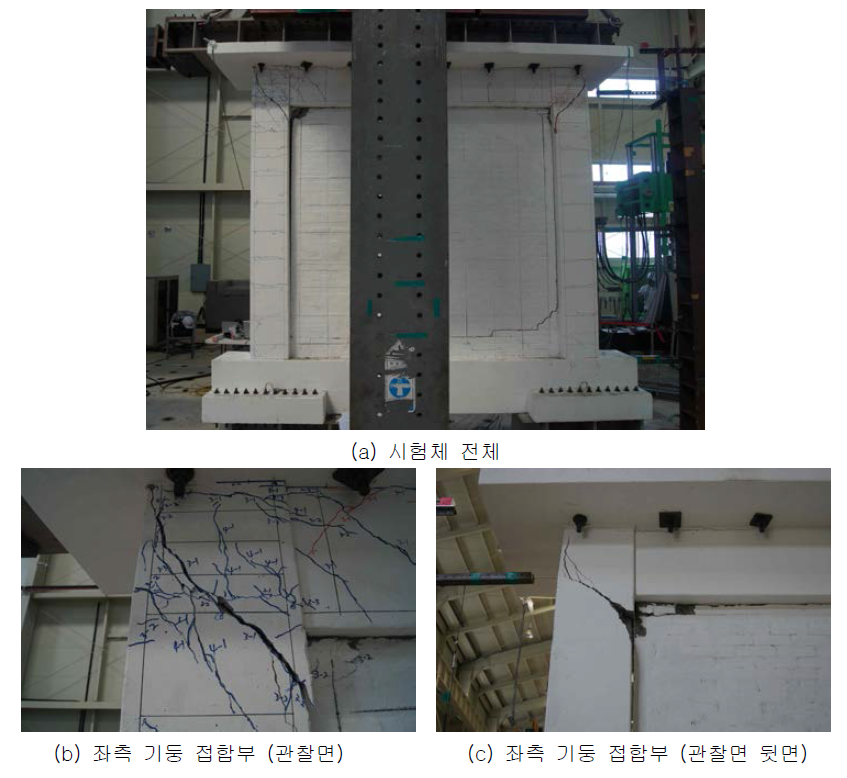 RCMW 시험체의 최종 파괴 형상