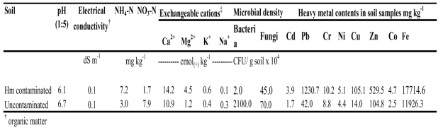 Physicochemical and biological properties of the soils.