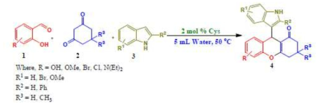 Cyclosophoraose에 의한 Indolyl 4H-chromenes 유도체 합성