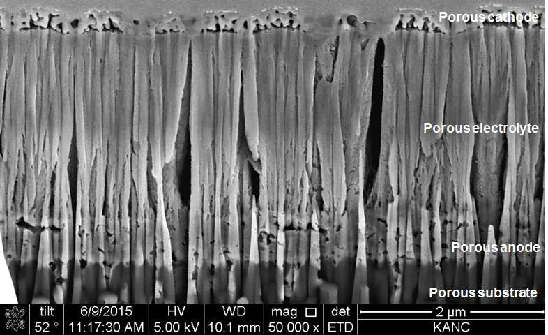 다공성 전해질을 적용한 셀의 구조