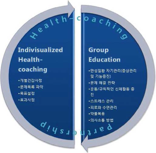 Composition of health coaching partnership in the study