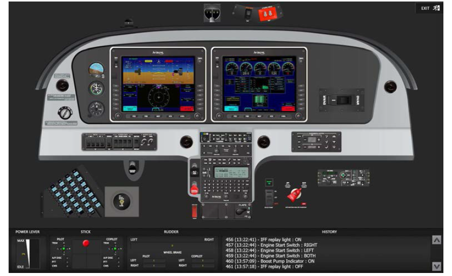 비행시뮬레이터 조종석 리피터 화면