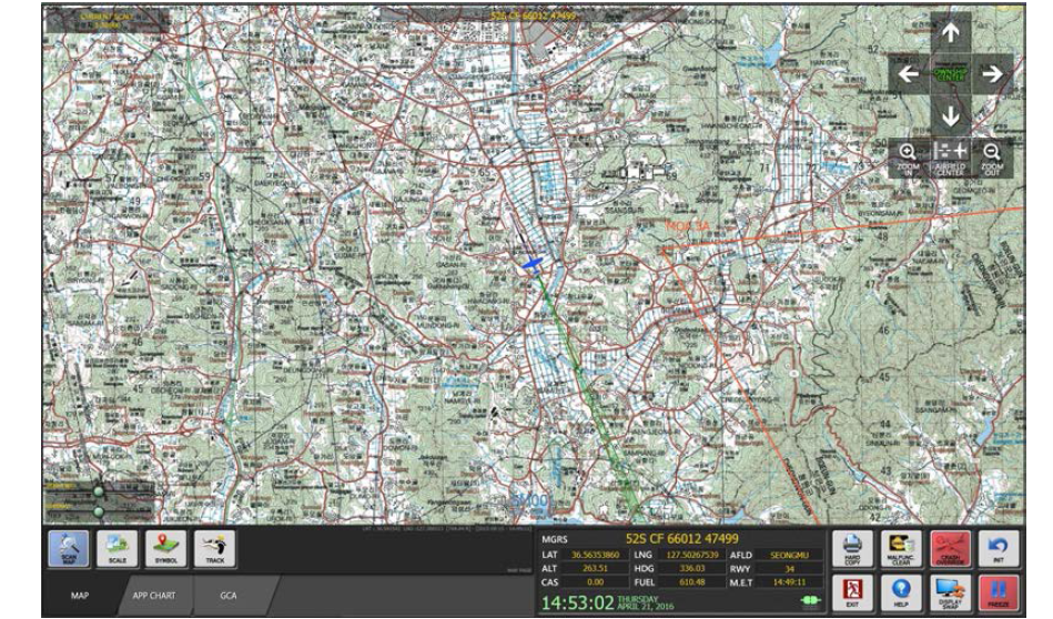 비행시뮬레이터 지도 화면 (Map)