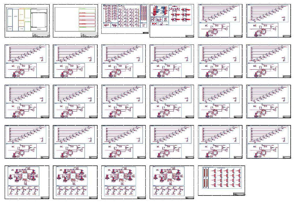 100x100 액추에이터 어레이 구동용 제어기 Schematic