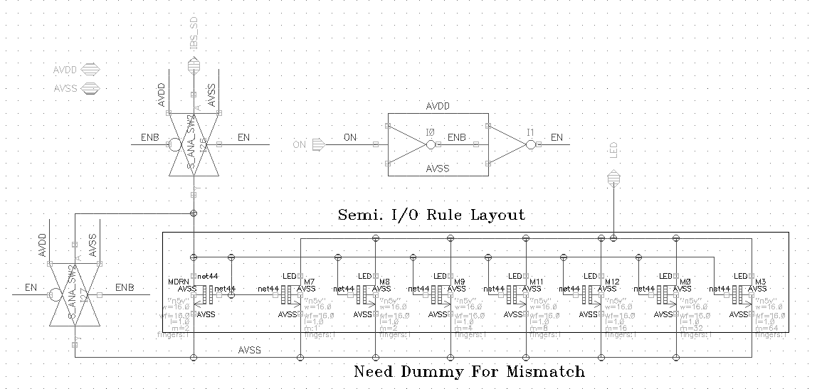 다채널 고속 신호 출력 Driver IC Current Driver Layout