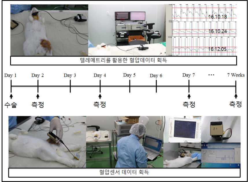 혈압센서 및 텔레메트리 데이터 획득