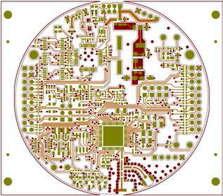 IoT 통신모듈의 PCB 설계도(Component Plane)