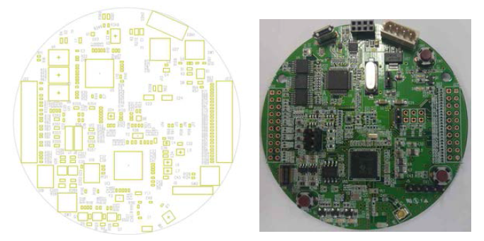 IoT 통신모듈의 PCB 부품배치도 및 PBA(양산모듈)