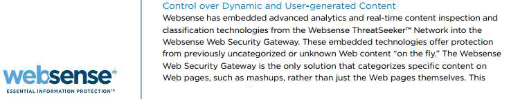 websense사의 웹 보안 게이트웨이 제품 설명 자료