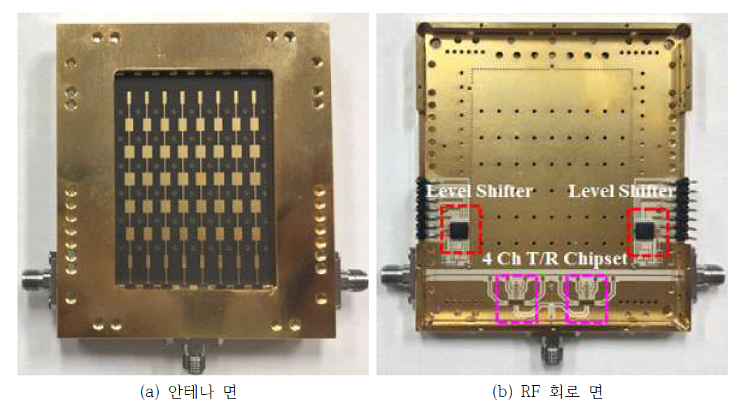 제작한 8 X 7 위상배열 빔포밍 안테나