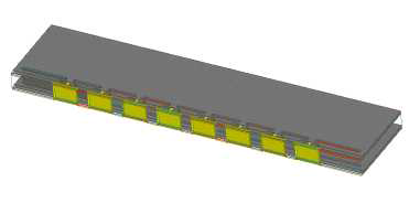 Edge plated 1x8 배열 안테나 구조