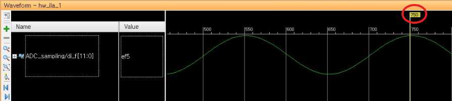 500KHz 입력 샘플링 개수 측정 결과(2)