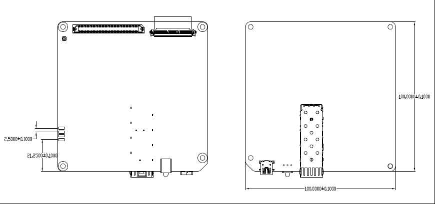 소형 기지국 baseband board 2D 도면