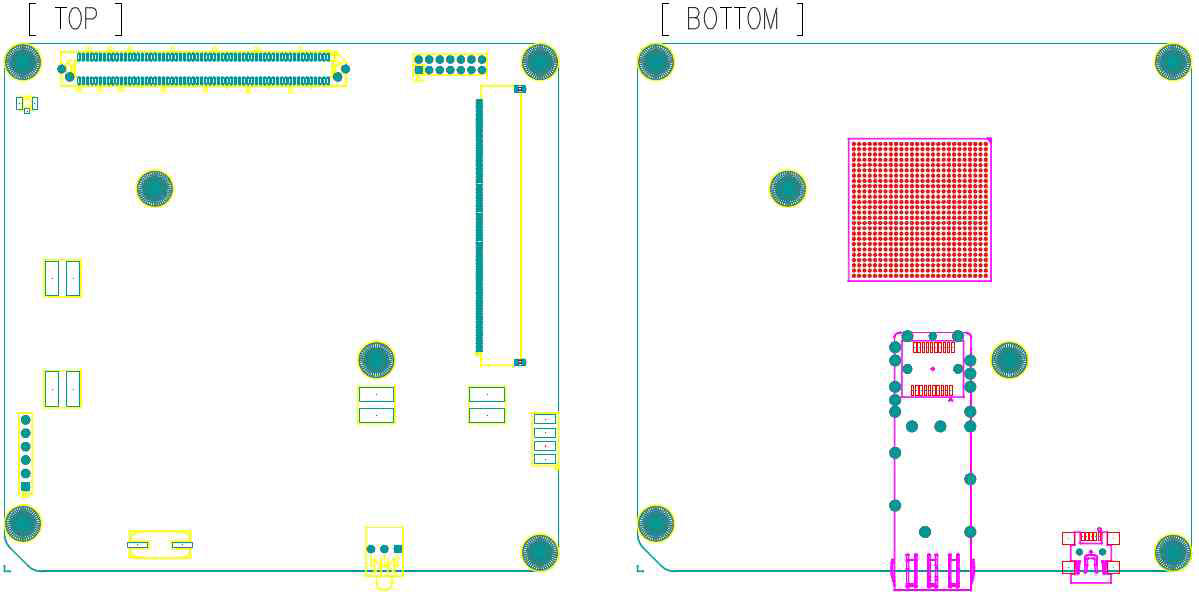 소형 기지국 baseband board 2D 도면