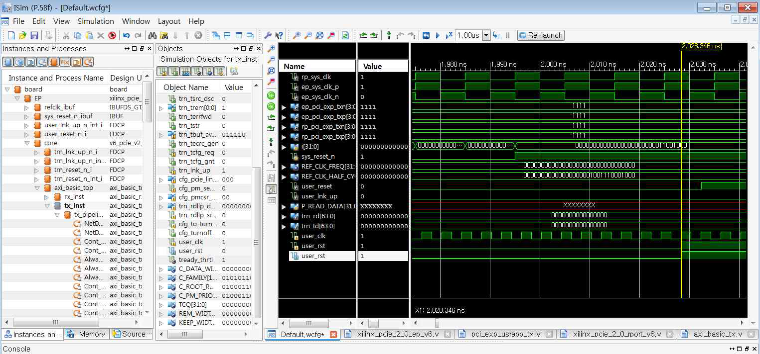 Verilog coding ISim simulation