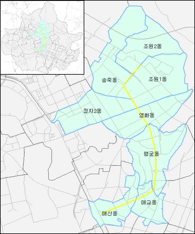 토지이용부분 대안시나리오 적용 대상지