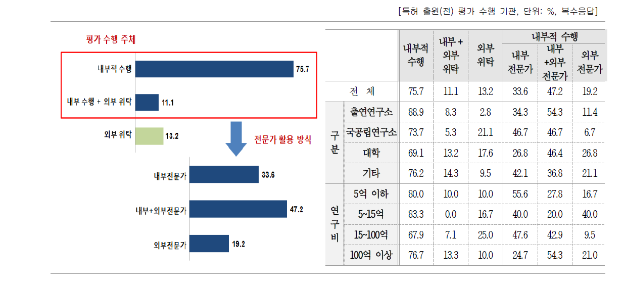 특허 출원(전) 평가 수행 주체