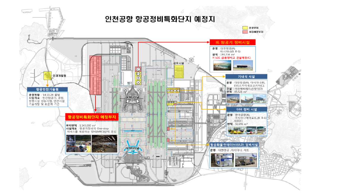 항공정비특화단지 위치 및 추진계획