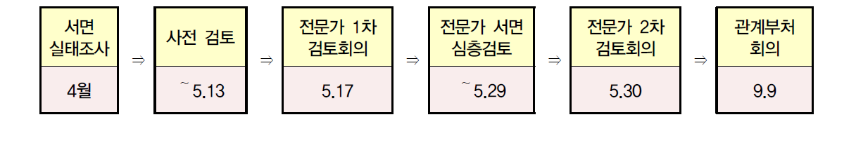 사회문제해결형 다부처사업 점검 절차