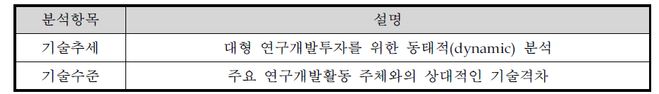 분석 요소(기술개발 성공가능성)