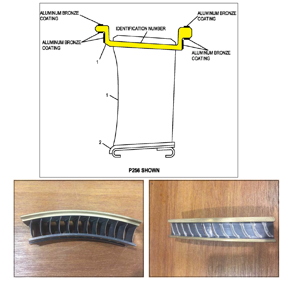 Compressor Rear Stator Vane Sector – Outer Platform Coating