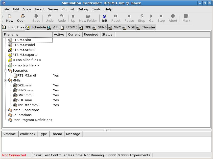 RTSIM3의 Simulation Definition 구현 화면