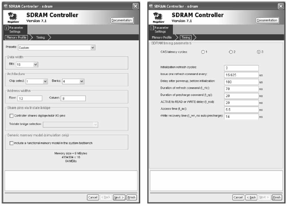 SDRAM Controller 세팅