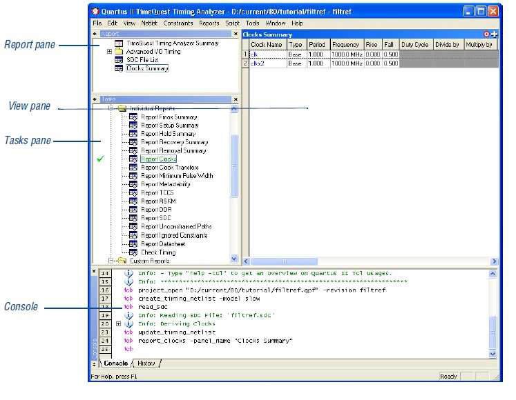 Timing Analyzer 화면