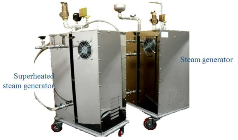 본 연구팀에 구축된 superheated steam 저감화 시스템