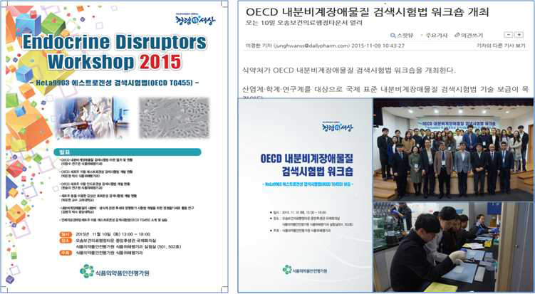 2015년 OECD 내분비계장애물질 검색시험법 워크숍